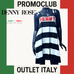 Рокля Denny Rose,черно-бяла, 95% вискоза, 5%еластан размер 42, Италия